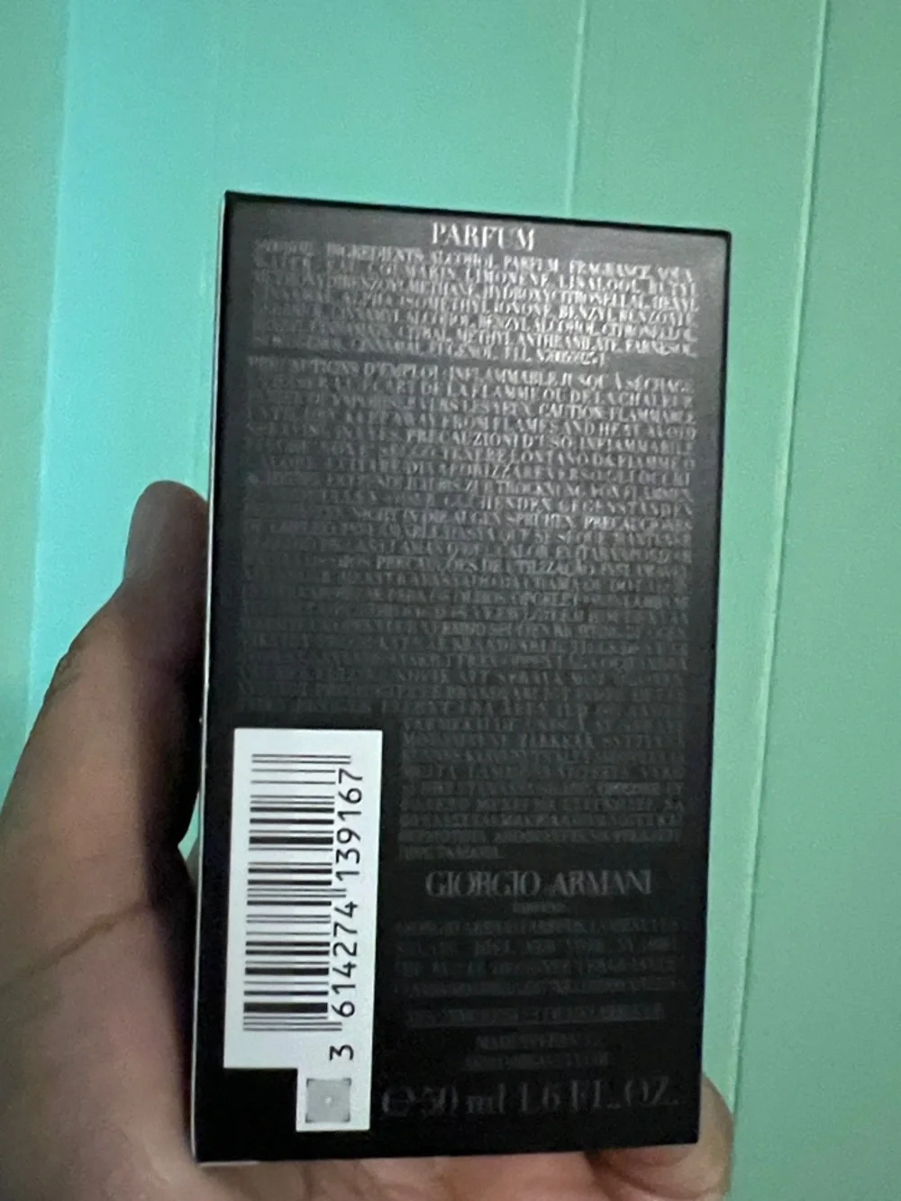 Giorgio Armani Code Elixir Men – Black and Silver Bottle